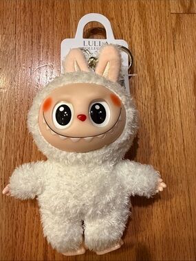 Lulla Collection Bunny Monster Plush Keychain Bag Charm Cream NWT Cute Kawaii